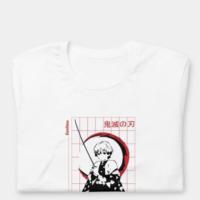 Zenitsu Grid T-shirt unisexe_Gris