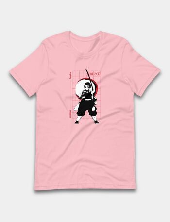T-shirt unisexe Zenitsu Grid_Pink 4