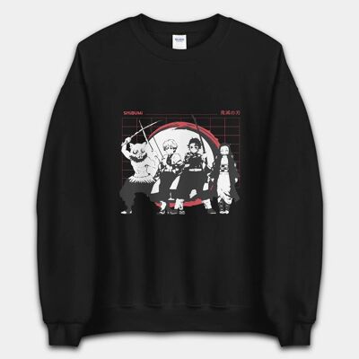 Dämonentöter-Gitter-Sweatshirt_Weiß