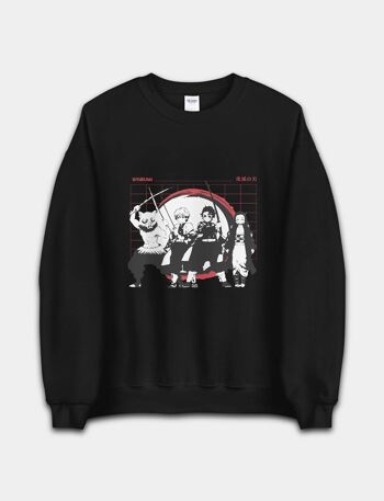 Demon Slayer Grid Sweatshirt_Noir 1