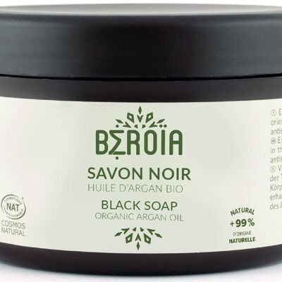 Black soap with organic argan oil