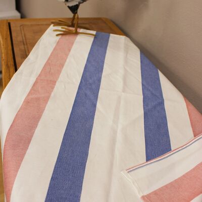 BOUILLABAISSE tea towel - Blue, white, red - 100% cotton