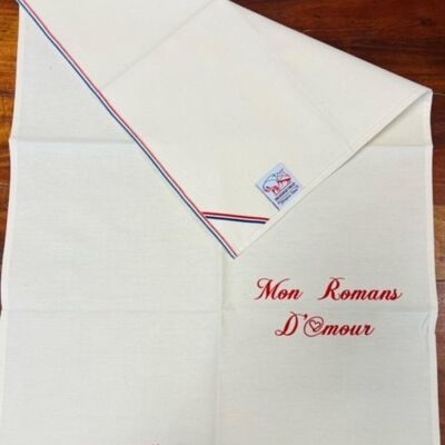 Geschirrtuch mit Aufdruck "My ROMANS d'Amour" - 100 % Baumwolle