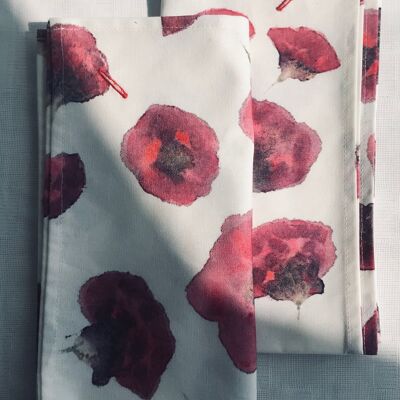 Poppies Towel - 100% COTTON - Designer Collection