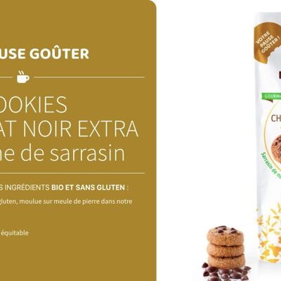 Cookies Bio et Sans Gluten aux pépites de chocolat noir extra et farine de sarrasin