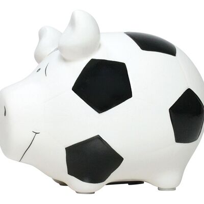 Spardose KCG Kleinschwein, Fußballschwein, aus Keramik, Art. 100862 (B/H/T) 12,5x9x9 cm