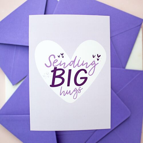 Sending Big Hugs A6 Greeting Card