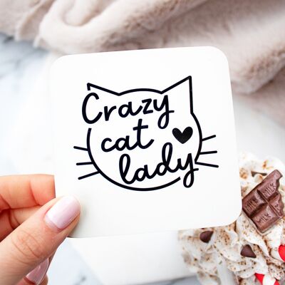 POSAVASOS CRAZY CAT LADY