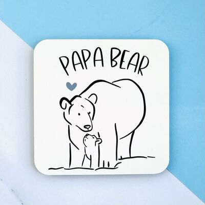 Dessous de verre papa ours