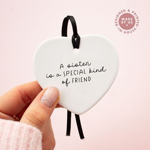 A Sister is a Special Kind of Friend Ceramic Keepsake