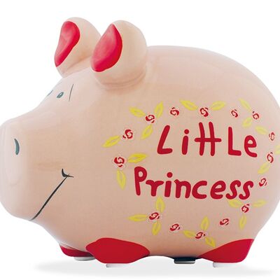 Spardose KCG Kleinschwein, Little Princess, aus Keramik, Art. 101572 (B/H/T) 12,5x9x9 cm