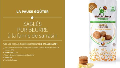 Sablés Pur Beurre & Sarrasin Bio et Sans Gluten direct Producteur