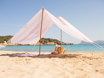 Auvent Beach Shelter 329 x 180 cm, protection de tente de plage UPF30+ rose 8