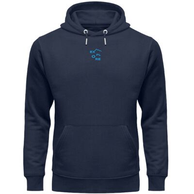 Hoodie "explore" french navy