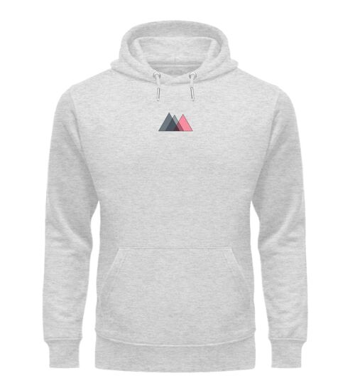 Hoodie "mountains" heather grey