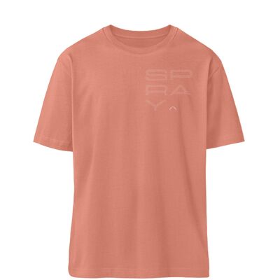 T-shirt "spray" argile rose - oversize