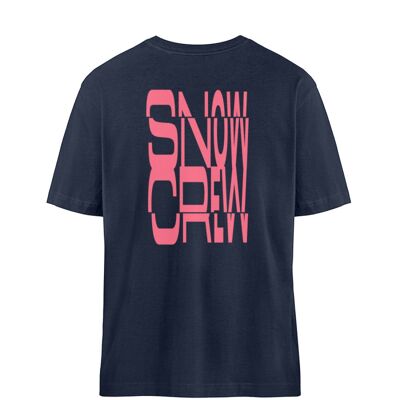 T-Shirt "snow crew" navy francese - oversize