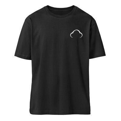 Camiseta "cloudy cloud" negra - oversize