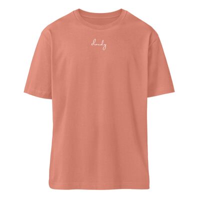 T-Shirt "cloudy" argile rose - oversize