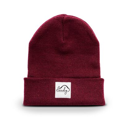 Beanie "cloudy" burgundy