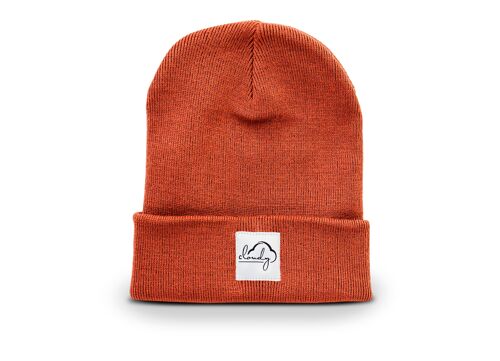 Beanie "cloudy" rusty orange