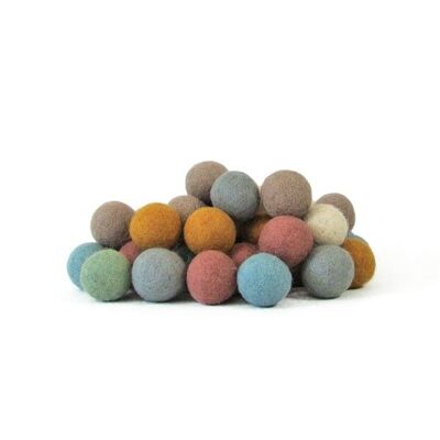 Earth 3.5 cm felted wool balls - set of 49 - PAPOOSE TOYS