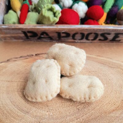 Felted wool vegetables - 3 potatoes - PAPOOSE TOYS