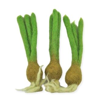 Mini légumes en laine feutrée - 3 oignons - PAPOOSE TOYS 2