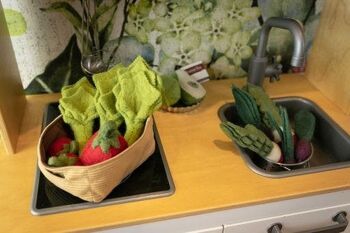 Mini légumes en laine feutrée - 3 salades - PAPOOSE TOYS 3