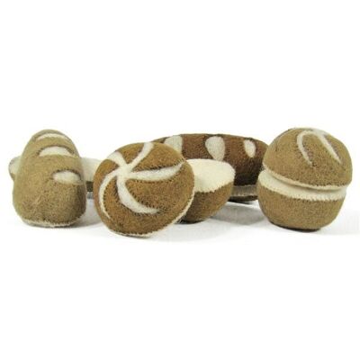 Felted wool buns - PAPOOSE TOYS