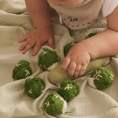 Felted wool vegetable - Brussels sprouts - PAPOOSE TOYS