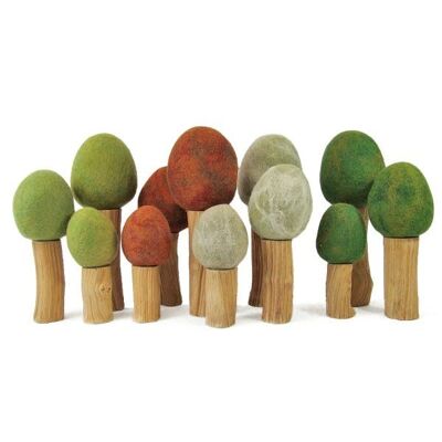 Arbres les 4 saisons - set de 12 - PAPOOSE TOYS