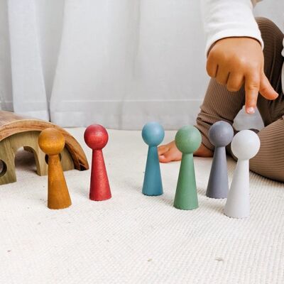 Muñecos de nieve de madera - set 20 - PAPOOSE TOYS