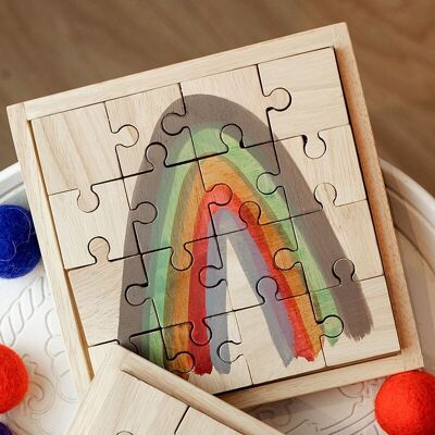 Puzzle in legno da 16 pezzi Terra - PAPOOSE TOYS