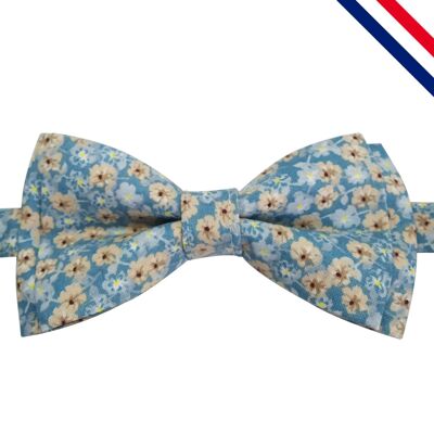 Liberty blue and beige bow tie