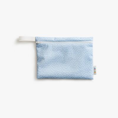 Petit sac humide, bleu saupoudré