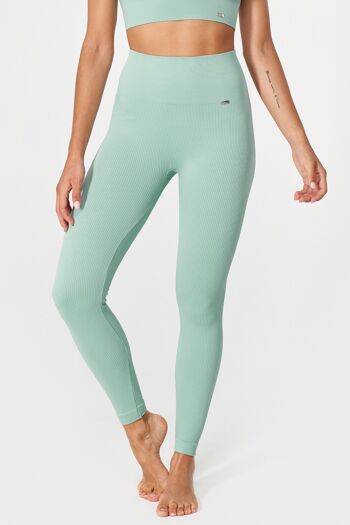 Beyond Legging Luxe Rib en Blue Surf 2