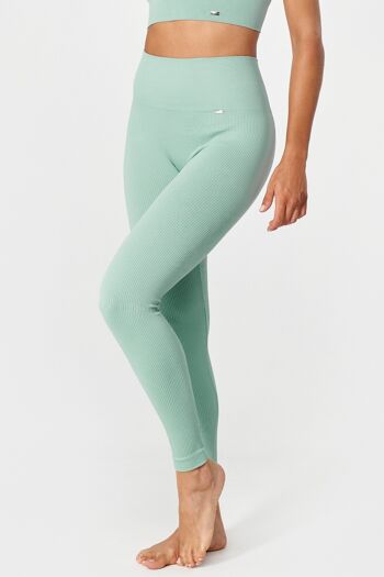 Beyond Legging Luxe Rib en Blue Surf 6