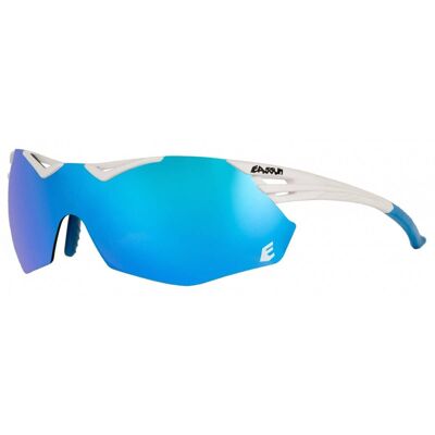 Avalon EASSUN Running Sunglasses, CAT 3 Solar and Blue REVO Lens, Adjustable, White Frame