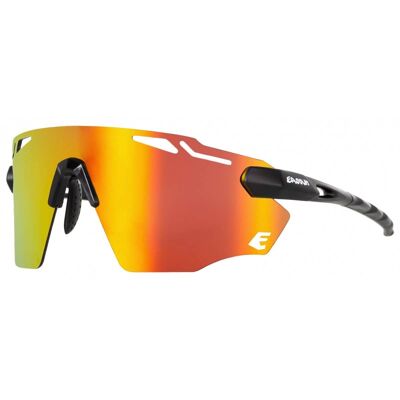 Fartlek EASSUN Laufsonnenbrille, Solar CAT 3 und rotes REVO-Objektiv, verstellbar, schwarzer Rahmen