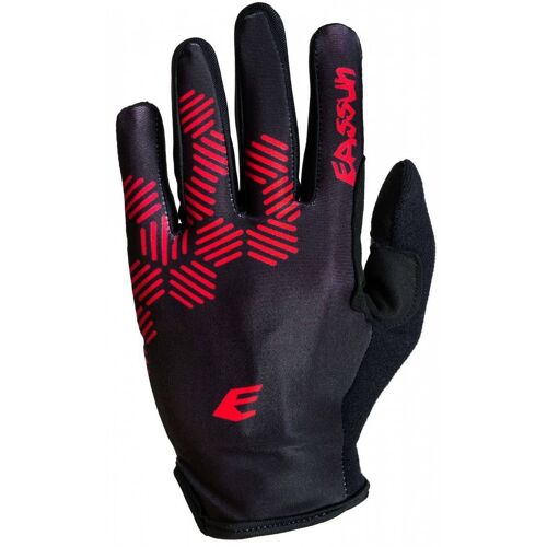 Trail EASSUN Long Cycling Gloves, Breathable, Black and Red