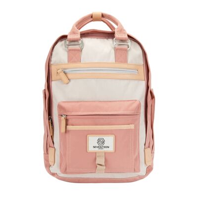 Wimbledon Backpack - Cream with Pink