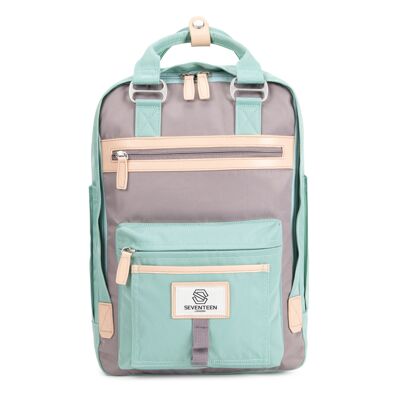 Wimbledon Backpack - Pastel Green with Grey