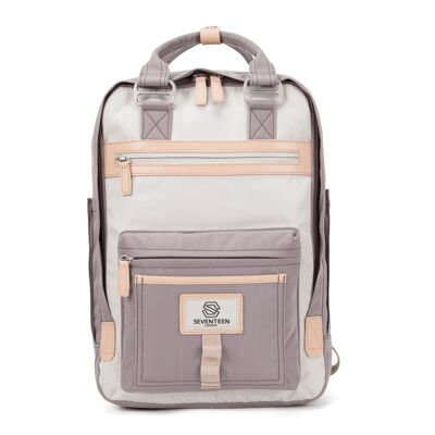 Wimbledon Backpack - Grey with Cream