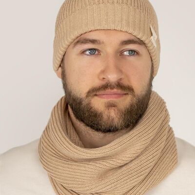 BROWN INFINITY SCARF