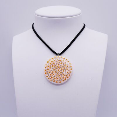 Murano glass necklace in round murrine diameter 42 mm