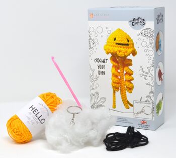 Kit Crochet Porte-clés Méduse - Jaune 1