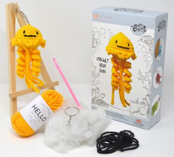 Kit Crochet Porte-clés Méduse - Jaune 2