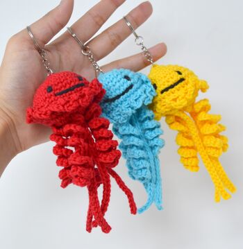 Kit Crochet Porte-clés Méduse - Jaune 3