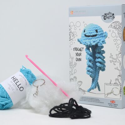 Kit Crochet Porte-clés Méduses - Bleu